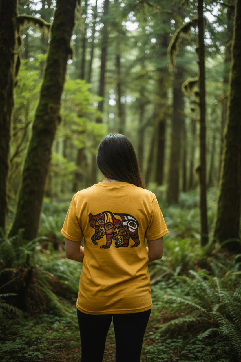 Indigenous Mama Gift — Medicine Wheel Mother's Day Tee – Bravery & CourageEmber Spirit Apparel