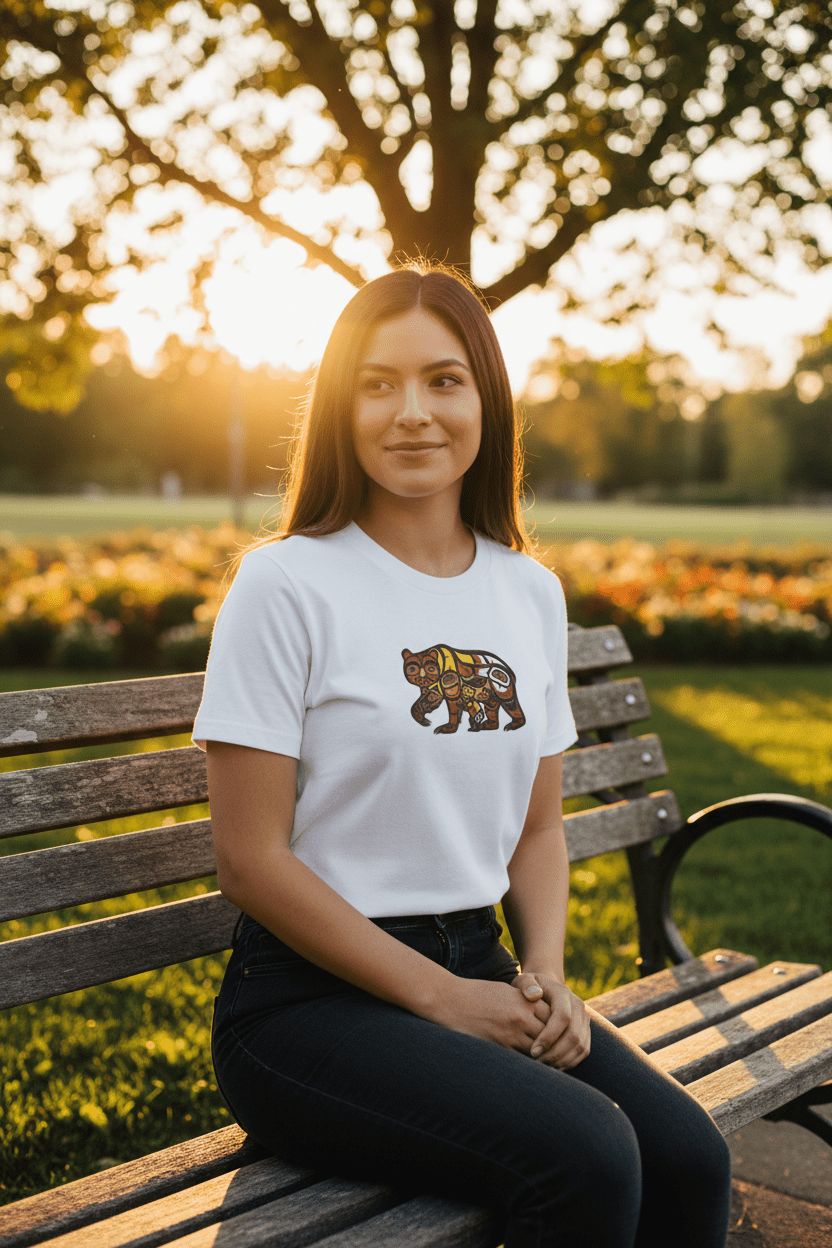 Indigenous Mama Gift — Medicine Wheel Mother's Day Tee – Bravery & CourageEmber Spirit Apparel