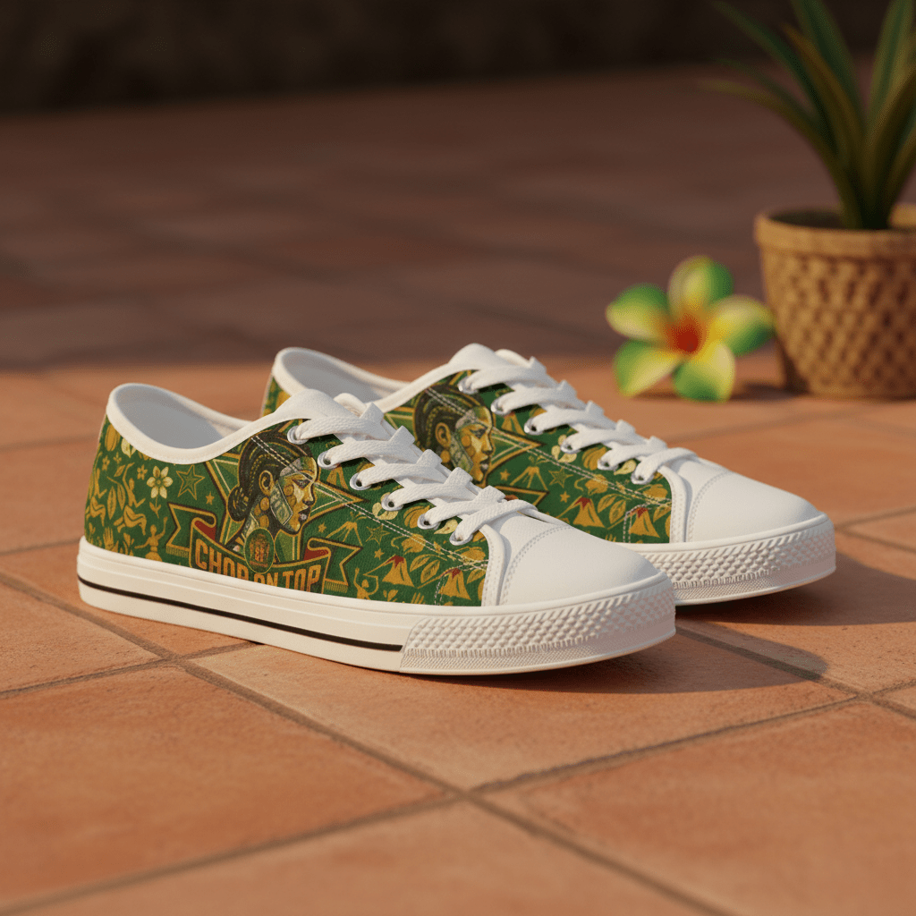 Jamaica Blessed Journey Women's Low Top SneakersEmber Spirit Apparel