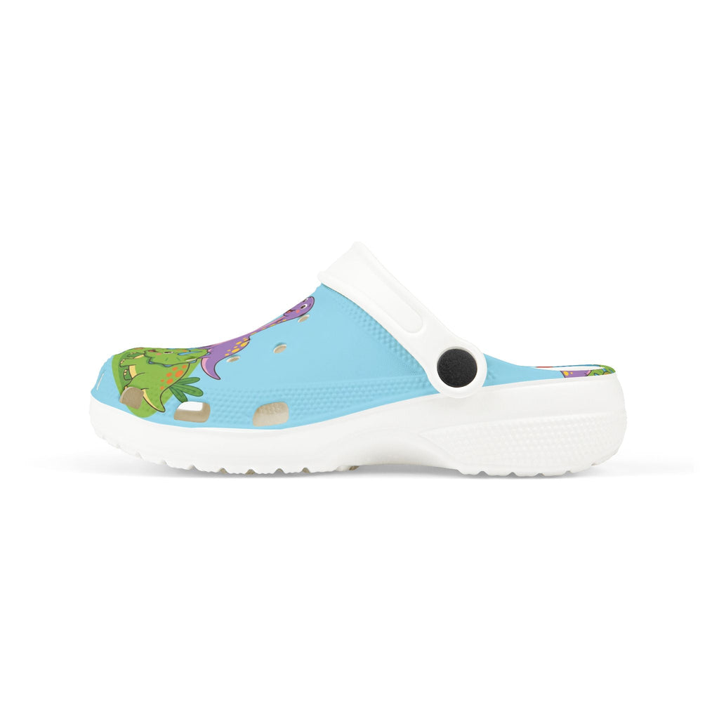 Kids Foam Clogs - Colorful Dinosaur Pond All - Over PrintEmber Spirit Apparel