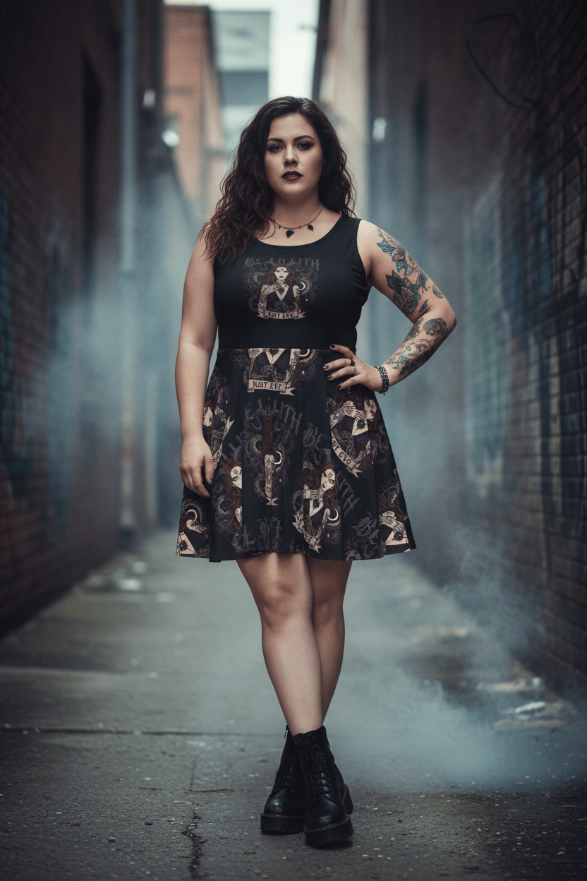 Women's alternative AOP dress — stretch fit — Ember Spirit Apparel
