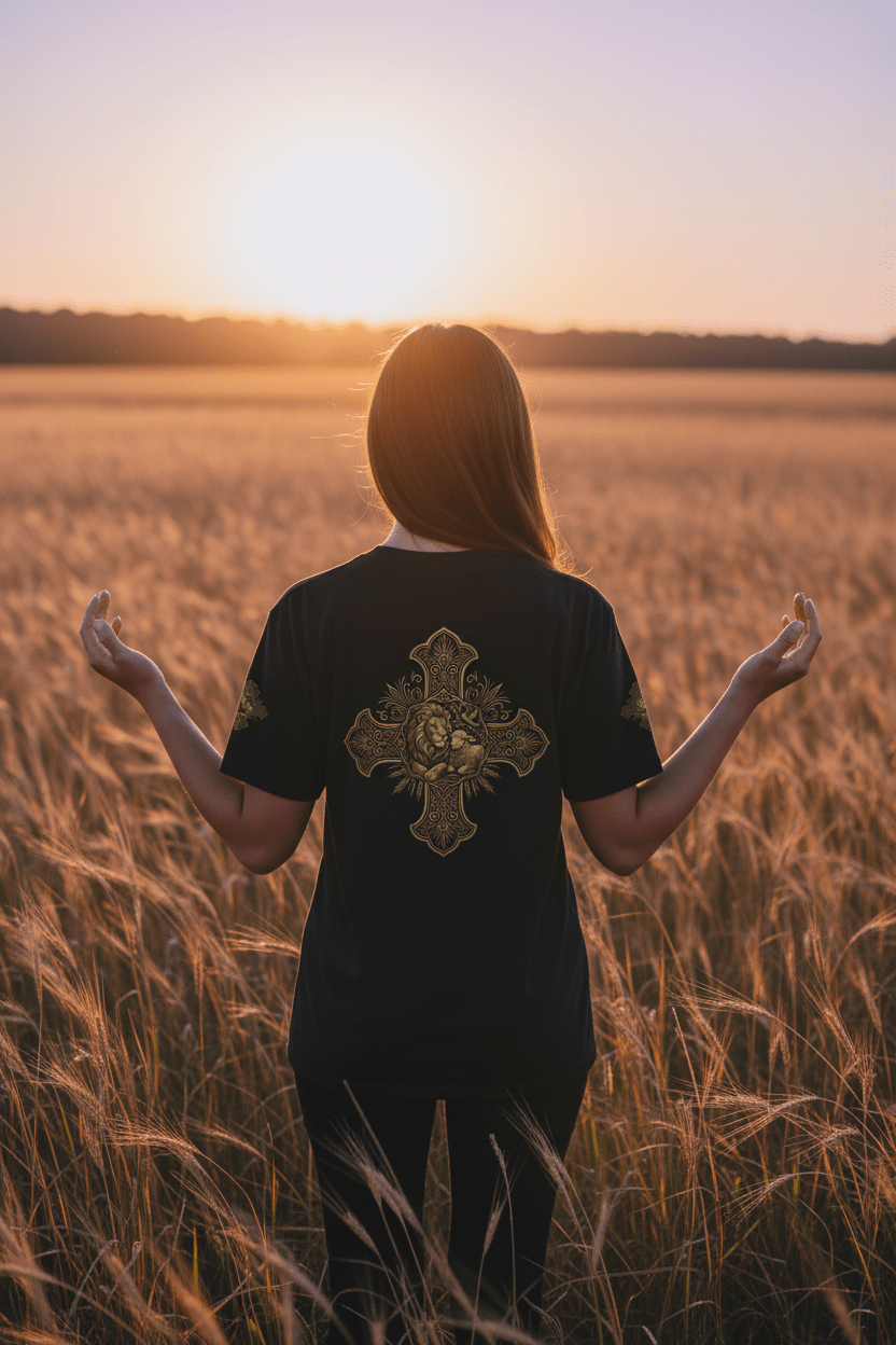 Lion and the Lamb Bible T-Shirt — Christian Faith TeeEmber Spirit Apparel