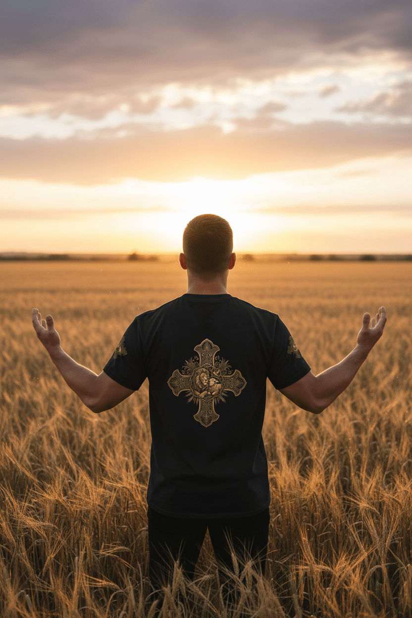 Lion and the Lamb Bible T-Shirt — Christian Faith TeeEmber Spirit Apparel