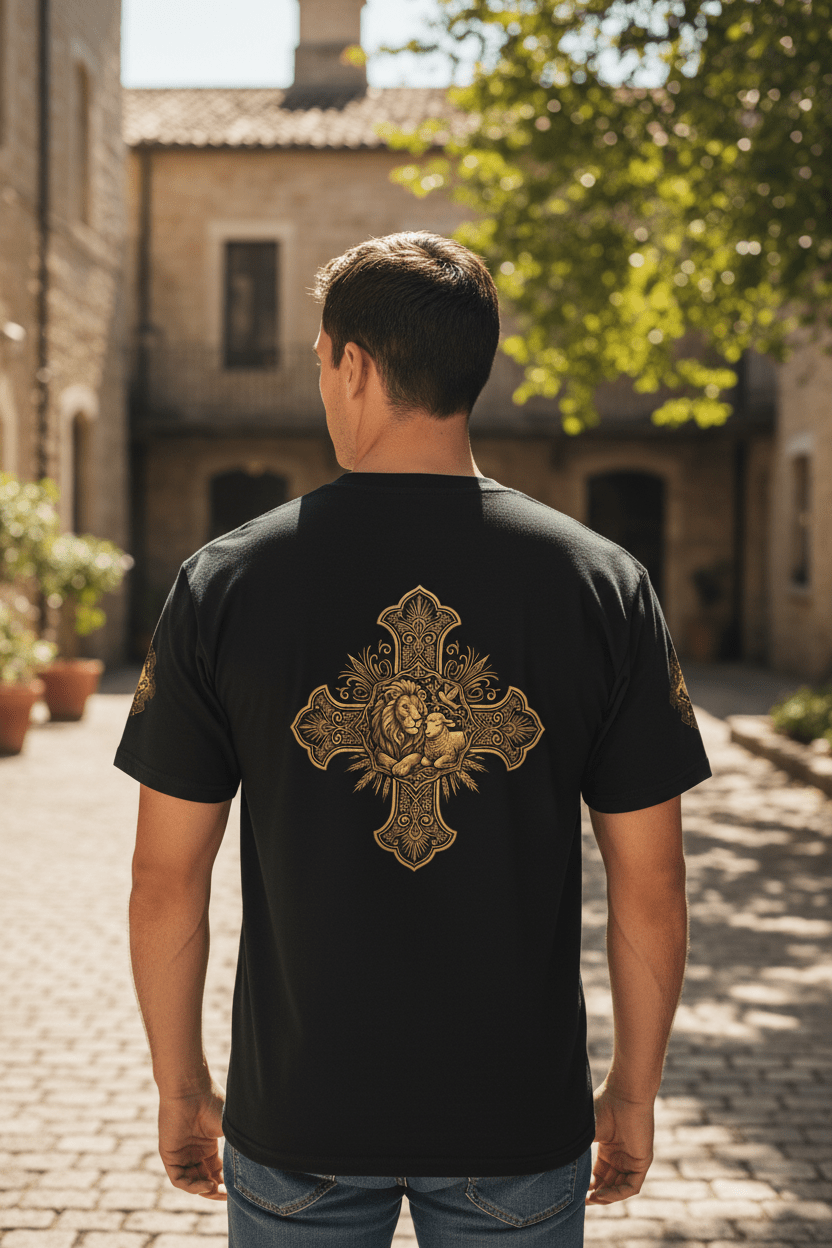 Lion and the Lamb Bible T-Shirt — Christian Faith TeeEmber Spirit Apparel