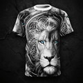 Lion Spirit All - Over Print Tee — Mystic Blue - Eyed Lion DesignEmber Spirit Apparel