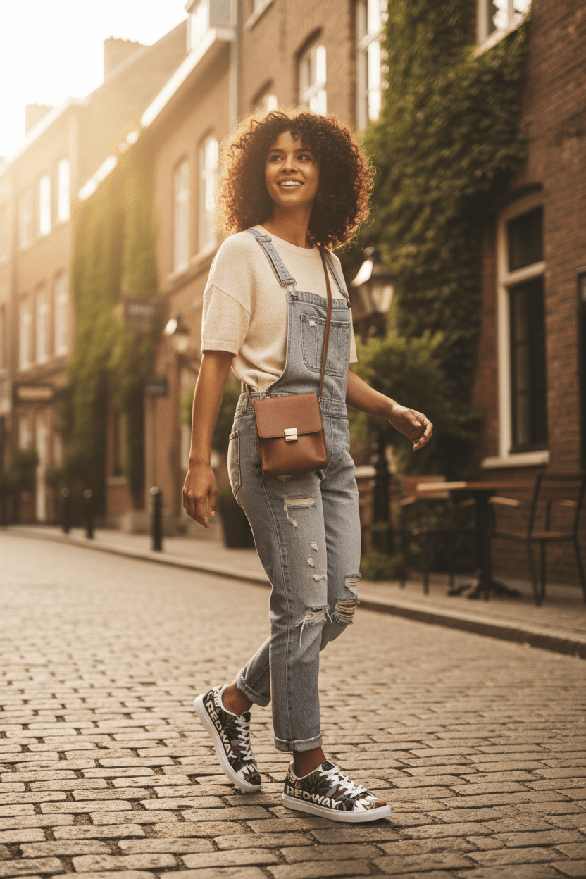 Low-Top Sneakers — Bold 'REDWAY' Graphic Leather ShoesEmber Spirit Apparel