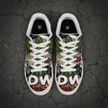 Low - Top Sneakers — Bold 'REDWAY' Graphic Leather Shoes Ember Spirit Apparel top view
