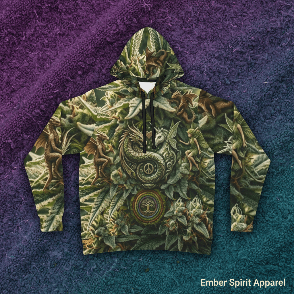 Magical Dragons & Fairies - Athletic HoodieEmber Spirit Apparel