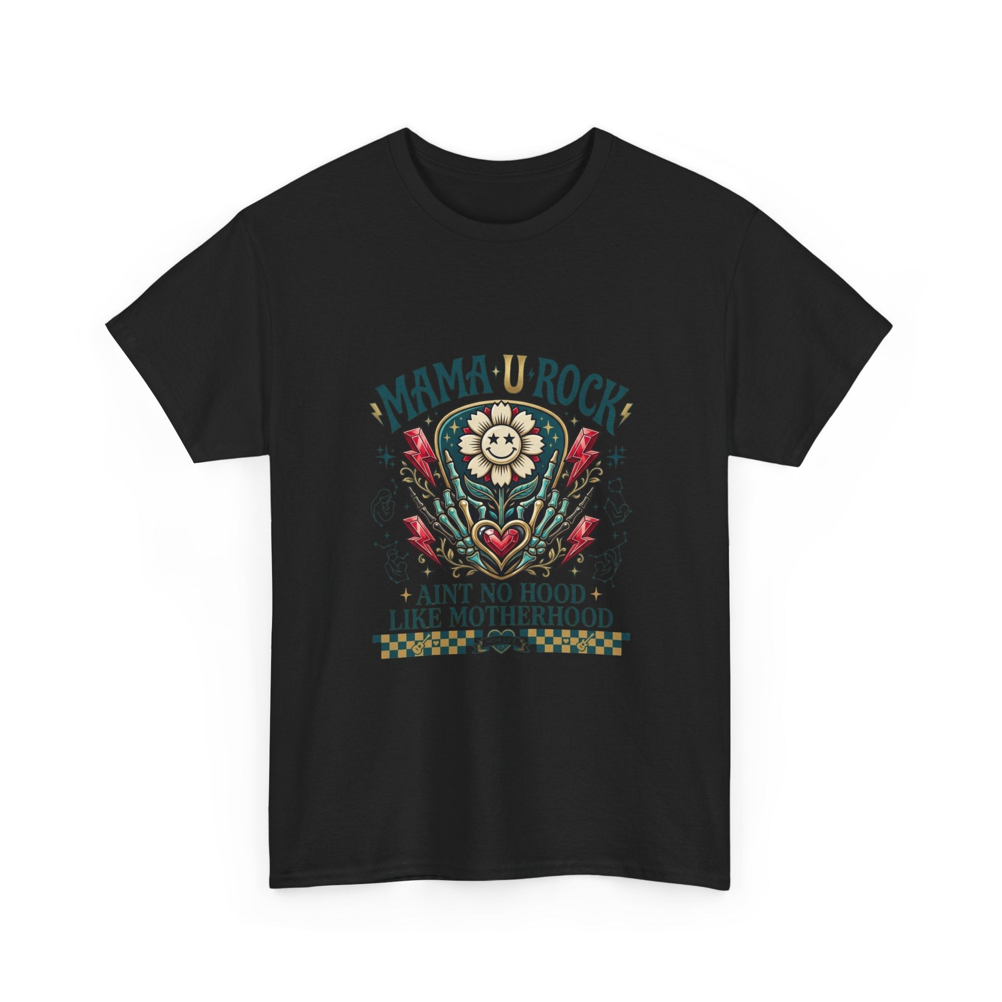 Mama U Rock T-Shirt — Vintage Flower Heart Graphic Tee for MomsEmber Spirit Apparel