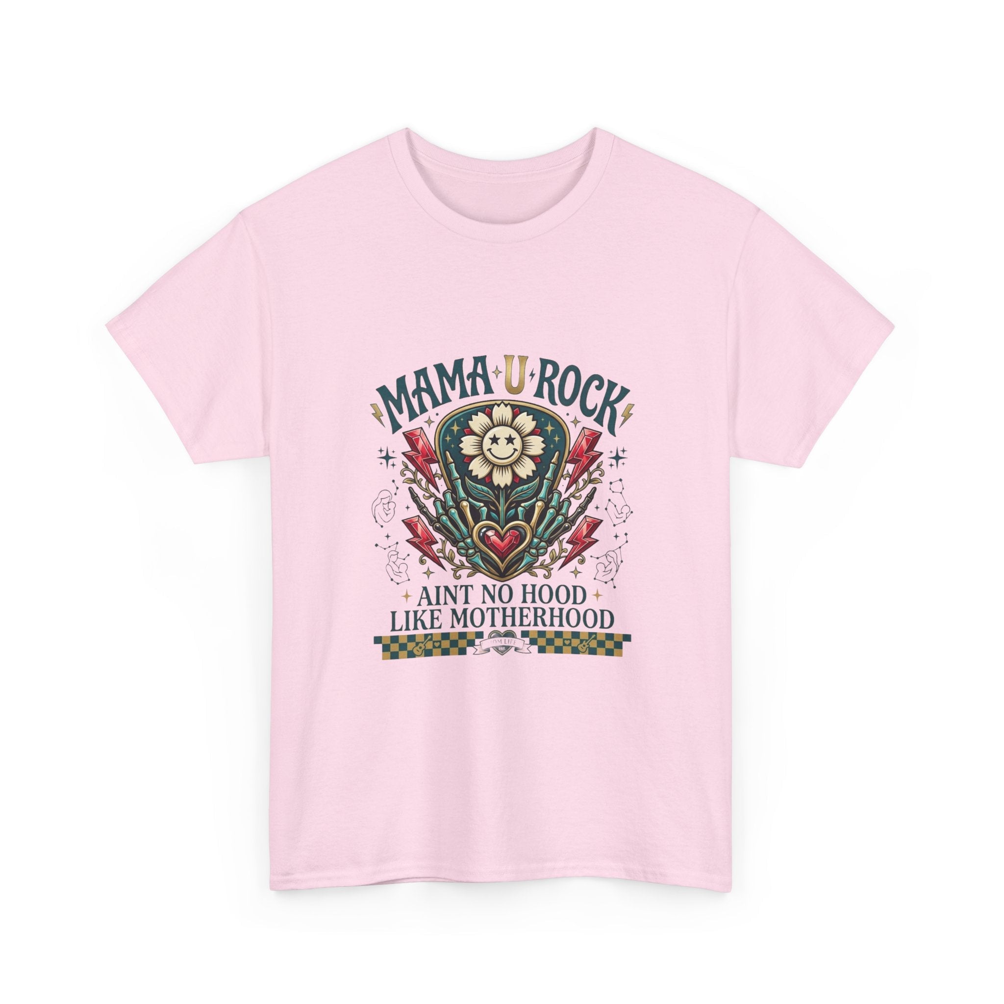 Mama U Rock T-Shirt — Vintage Flower Heart Graphic Tee for MomsEmber Spirit Apparel