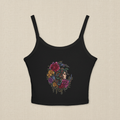 Medusa Women's Spaghetti Tank Top — Floral Goddess Profile CropEmber Spirit Apparel