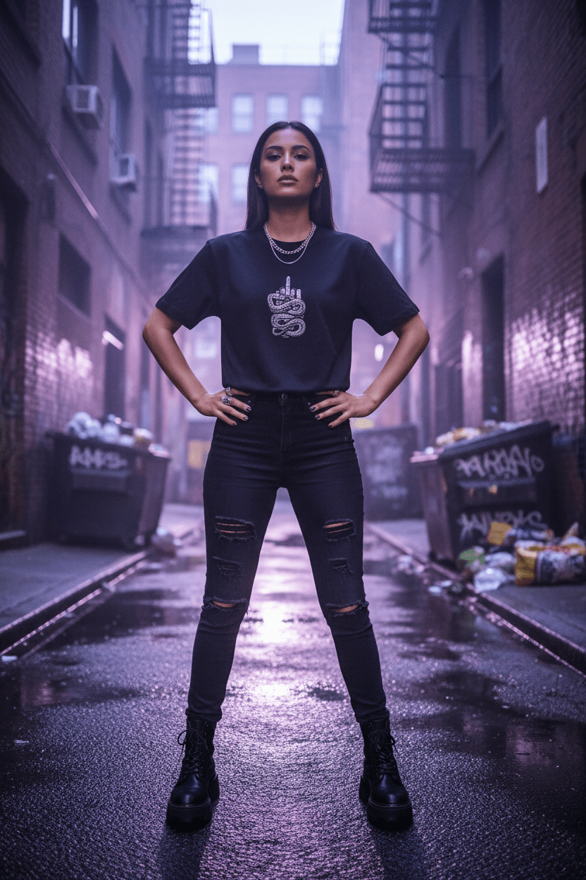 Medusa Won't Be Silenced Tee — Domestic Violence Awareness Purple RibbonEmber Spirit Apparel
