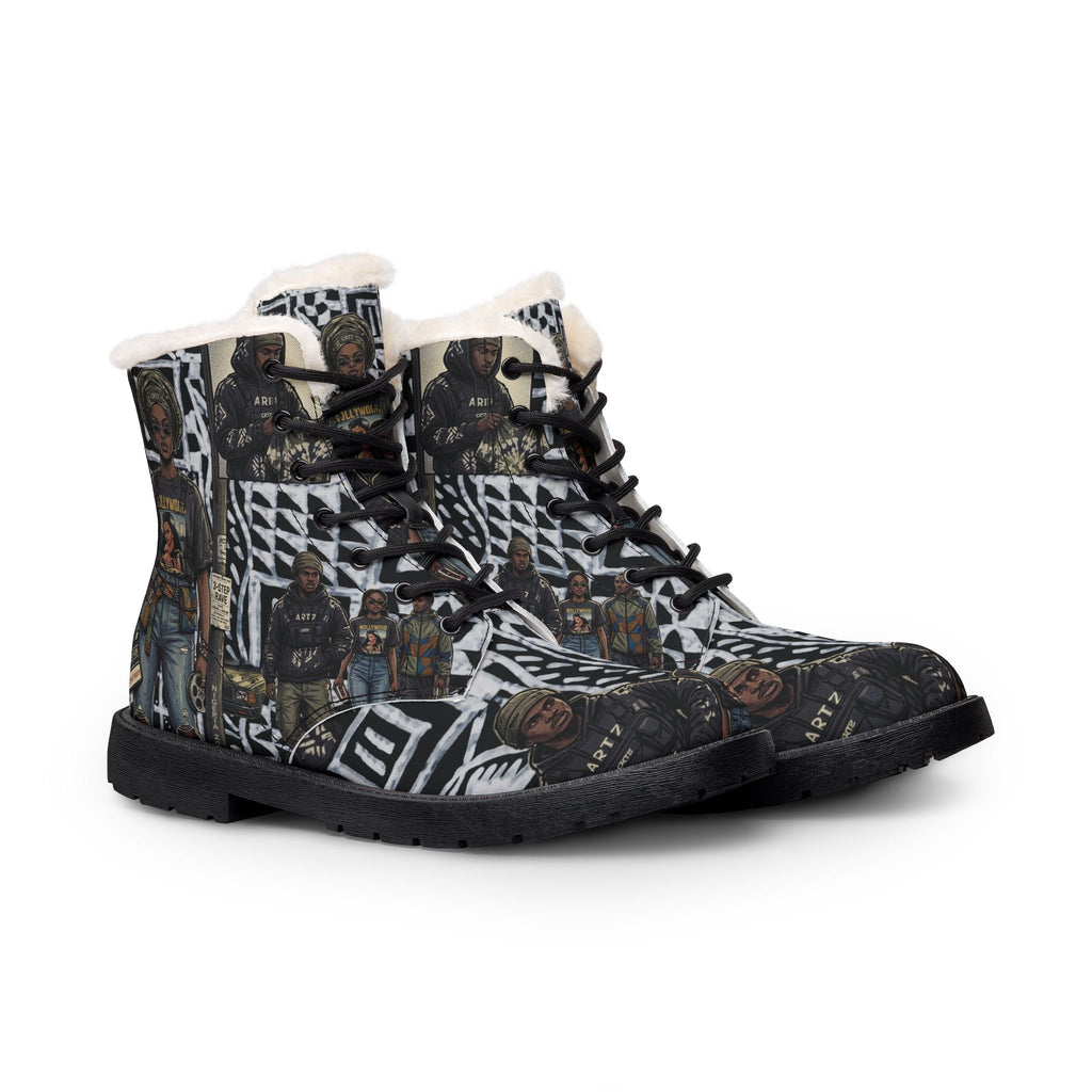 Men's Boots — Nigerian Street Culture Pride (Fur & Leather)Ember Spirit Apparel
