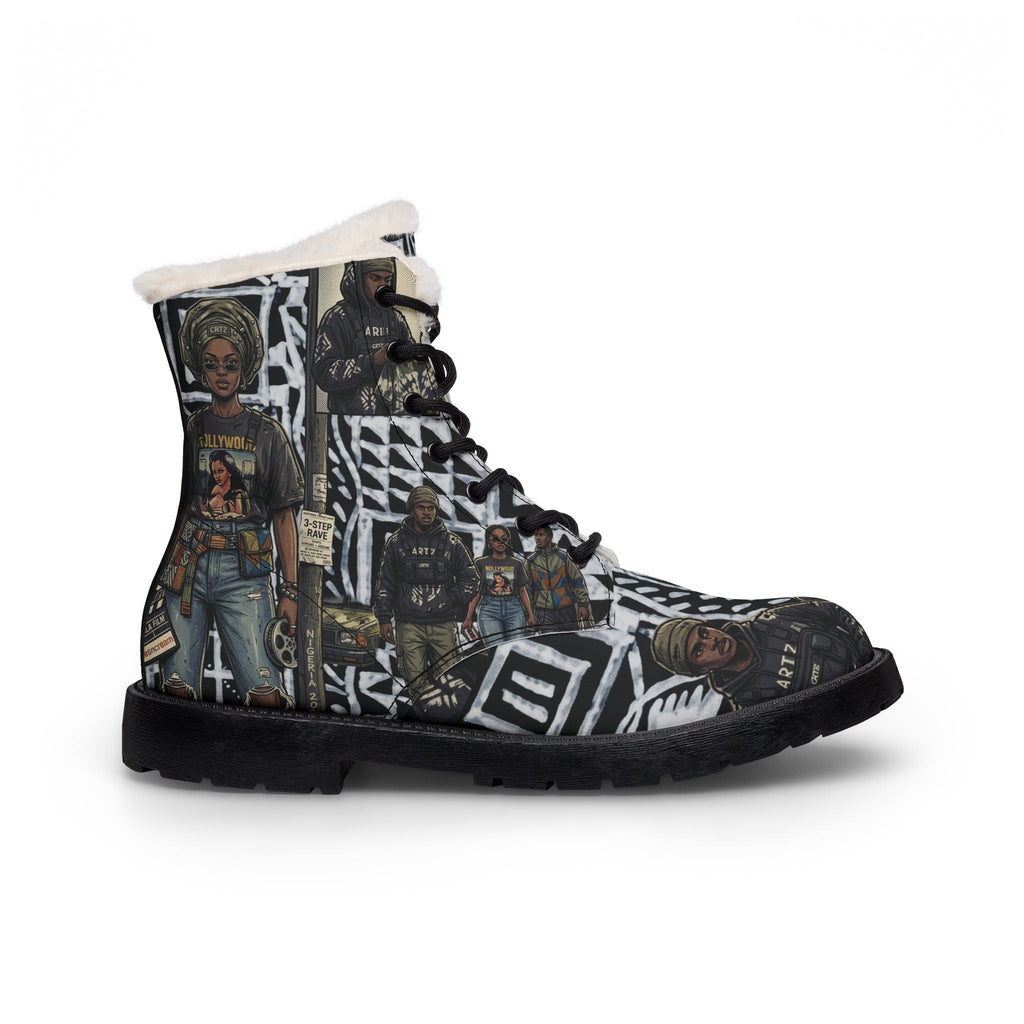 Men's Boots — Nigerian Street Culture Pride (Fur & Leather)Ember Spirit Apparel