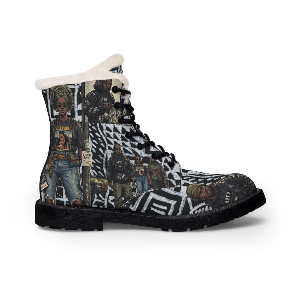 Men's Boots — Nigerian Street Culture Pride (Fur & Leather)Ember Spirit Apparel