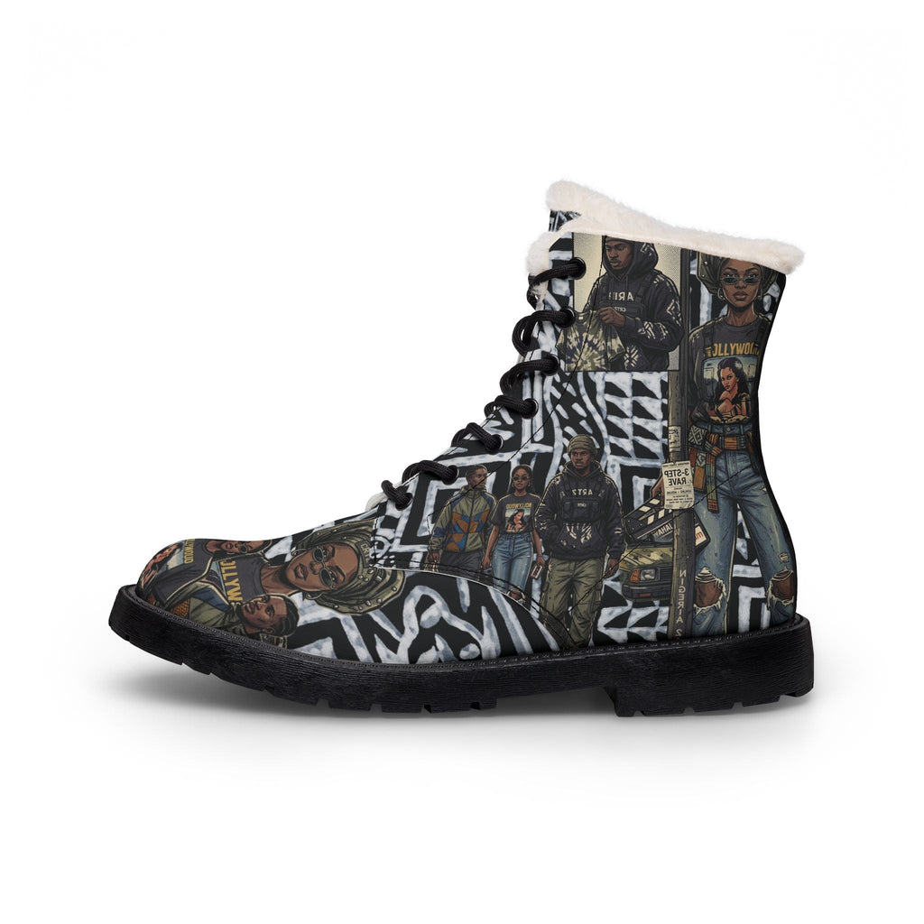 Men's Boots — Nigerian Street Culture Pride (Fur & Leather)Ember Spirit Apparel