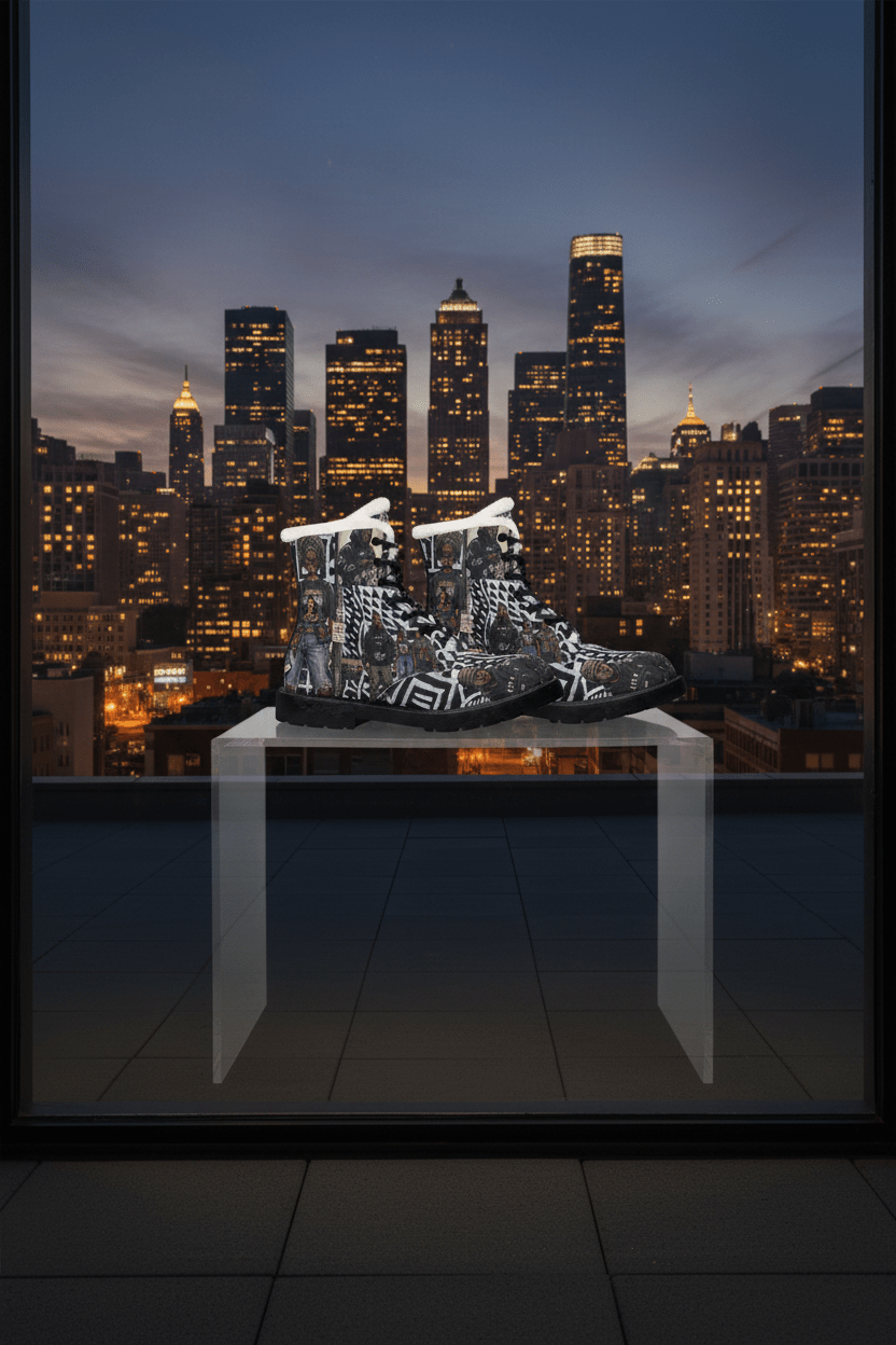 Men's Boots — Nigerian Street Culture Pride (Fur & Leather)Ember Spirit Apparel