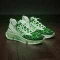 Mesh Sneakers — Neon Green Psychedelic Mushroom PrintEmber Spirit Apparel