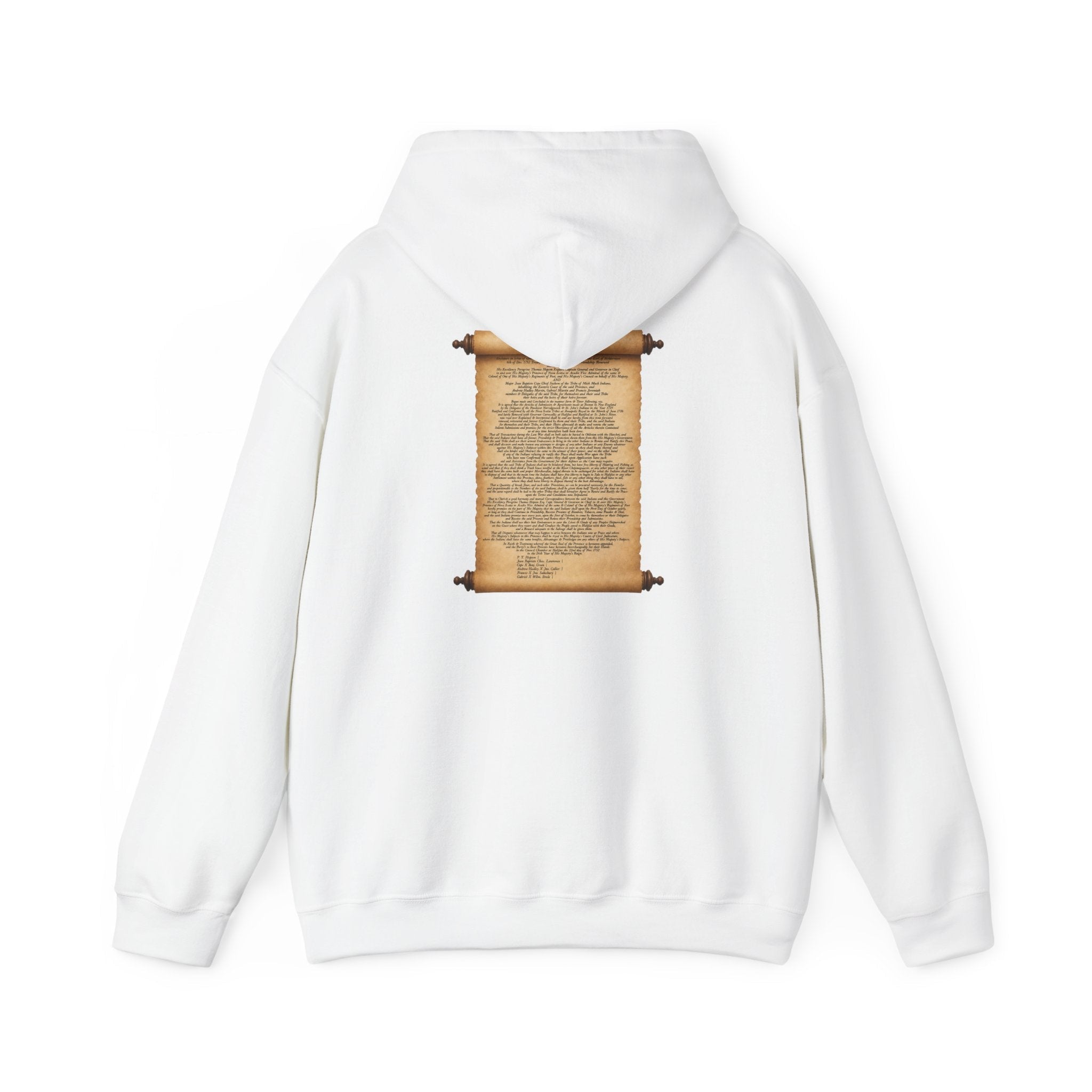 Mi'kmaq Grand Council Flag Hoodie — 1752 Peace & Friendship TreatyEmber Spirit Apparel