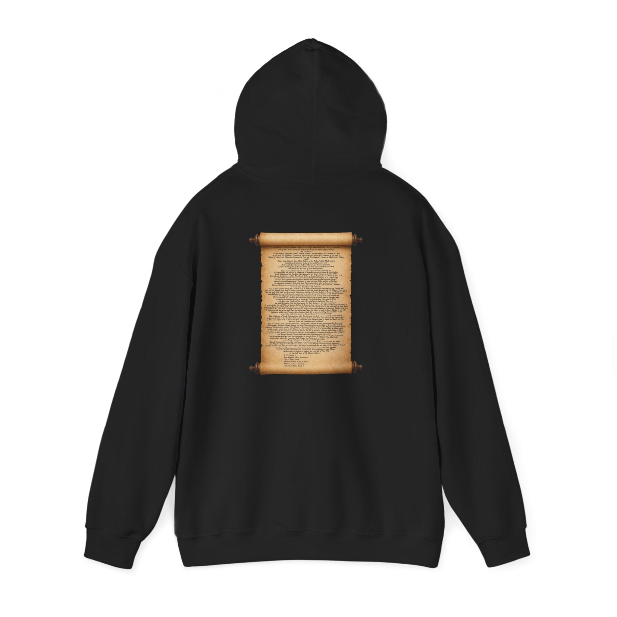 Mi'kmaq Grand Council Flag Hoodie — 1752 Peace & Friendship TreatyEmber Spirit Apparel