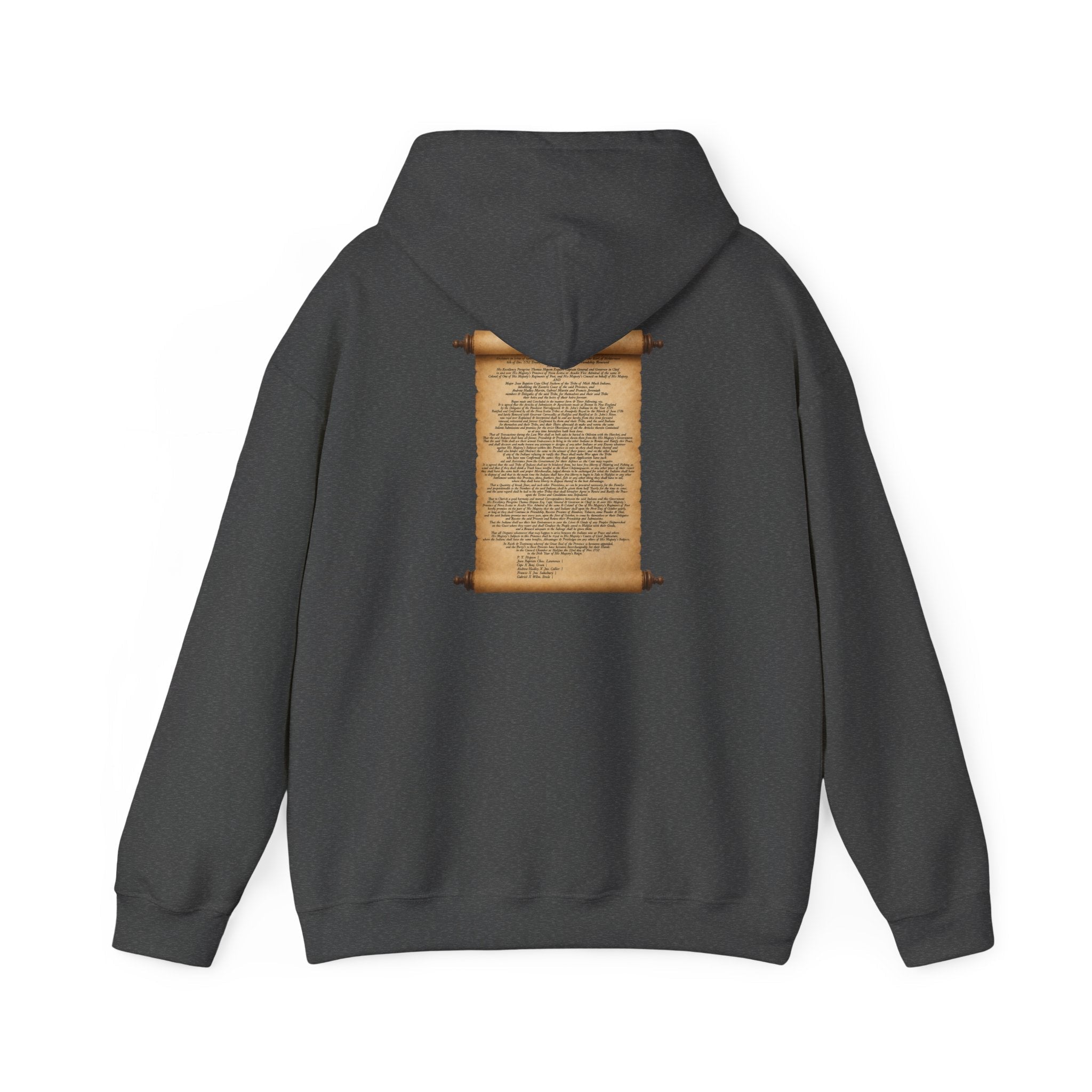 Mi'kmaq Grand Council Flag Hoodie — 1752 Peace & Friendship TreatyEmber Spirit Apparel