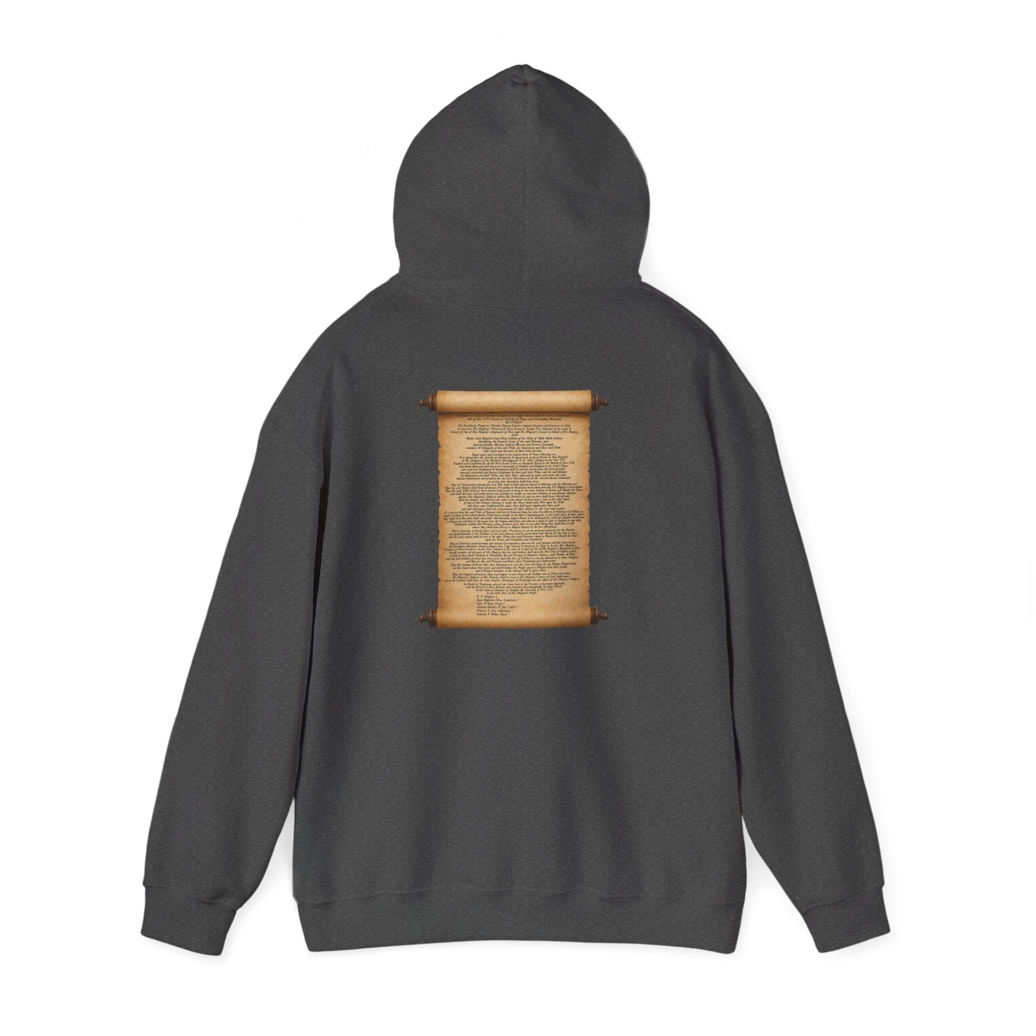 Mi'kmaq Grand Council Flag Hoodie — 1752 Peace & Friendship TreatyEmber Spirit Apparel