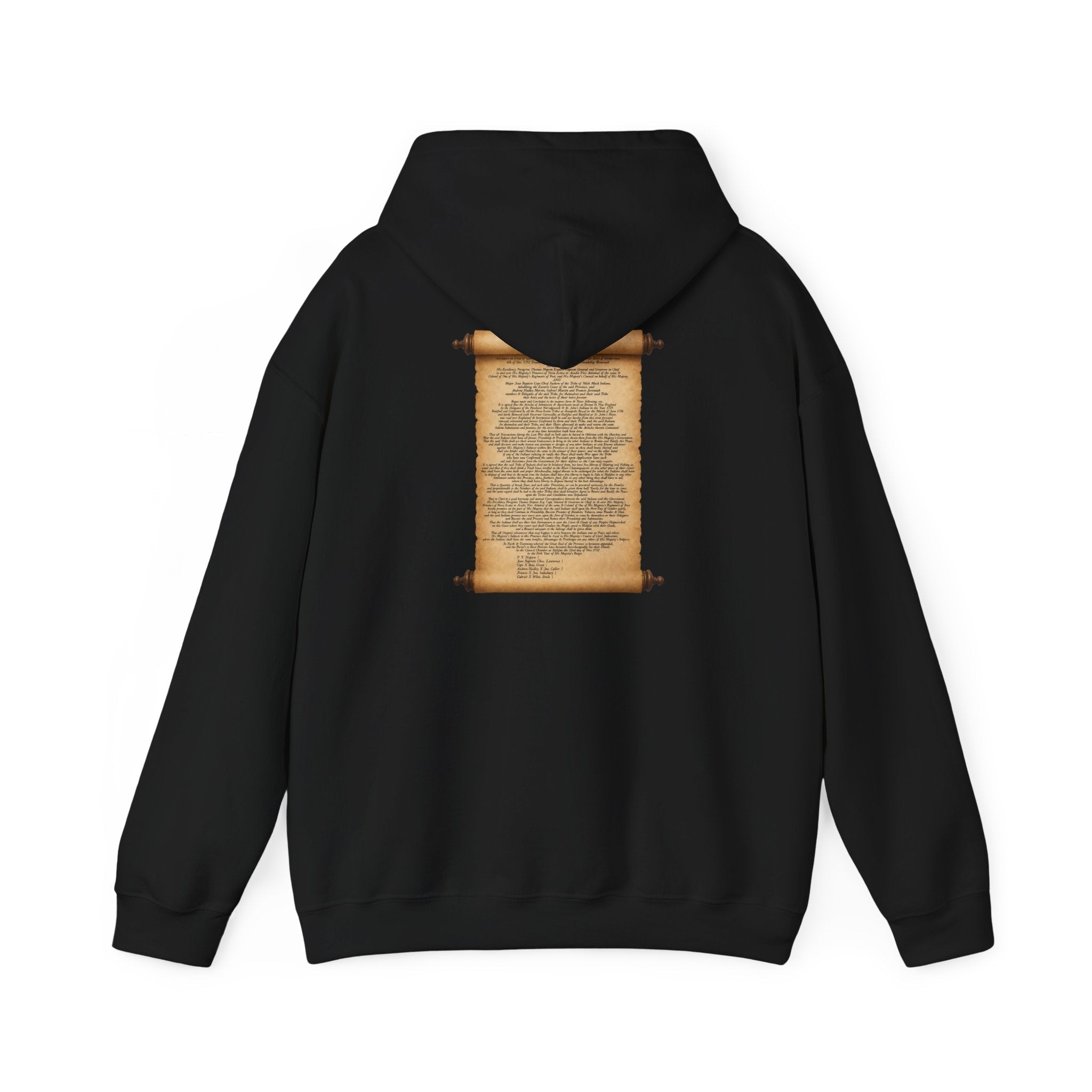 Mi'kmaq Grand Council Flag Hoodie — 1752 Peace & Friendship TreatyEmber Spirit Apparel