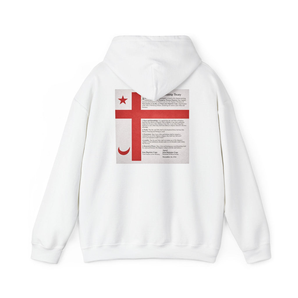 Mi'kmaq Hoodie — Grand Council Flag Constitution Peace & Friendship TreatyEmber Spirit Apparel
