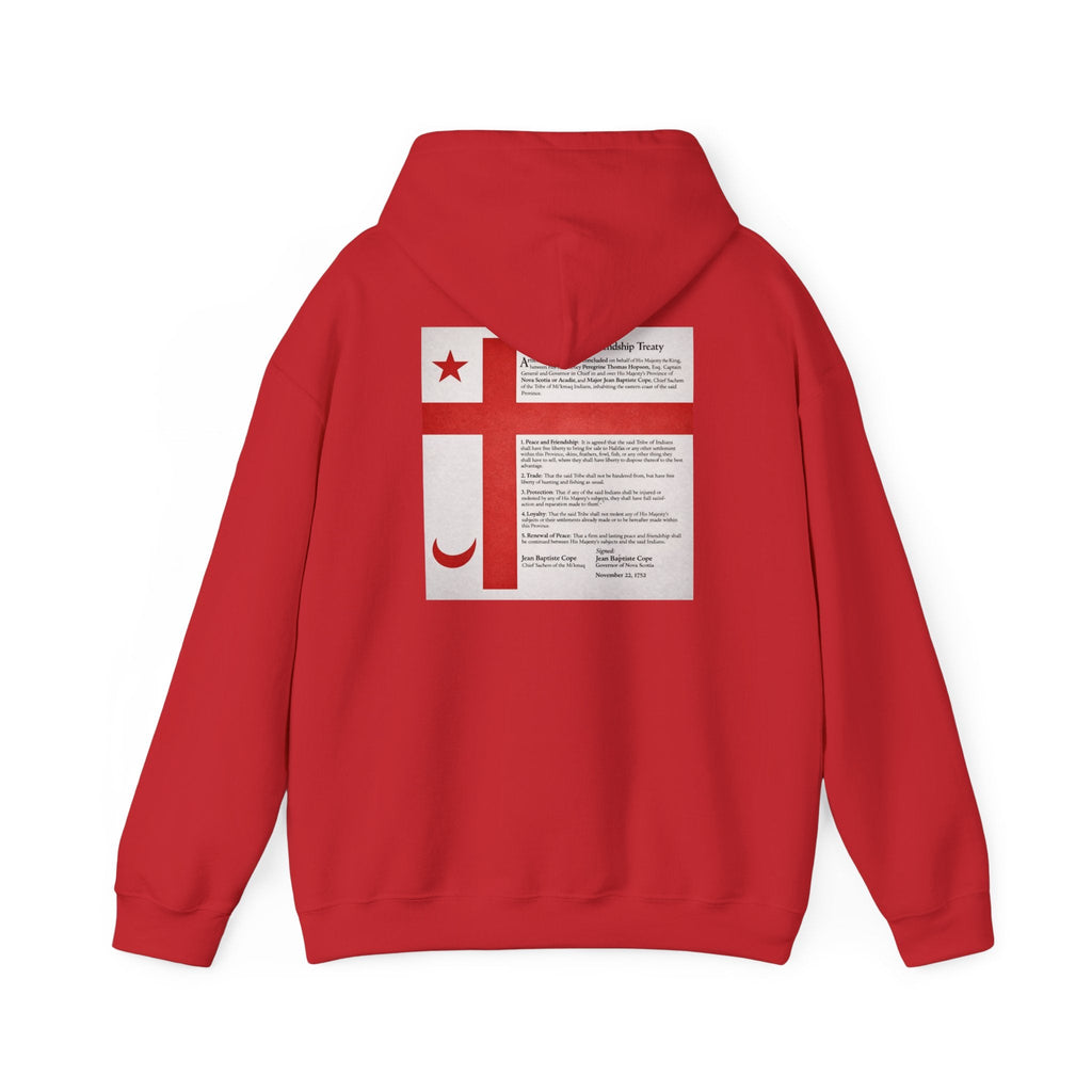Mi'kmaq Hoodie — Grand Council Flag Constitution Peace & Friendship TreatyEmber Spirit Apparel