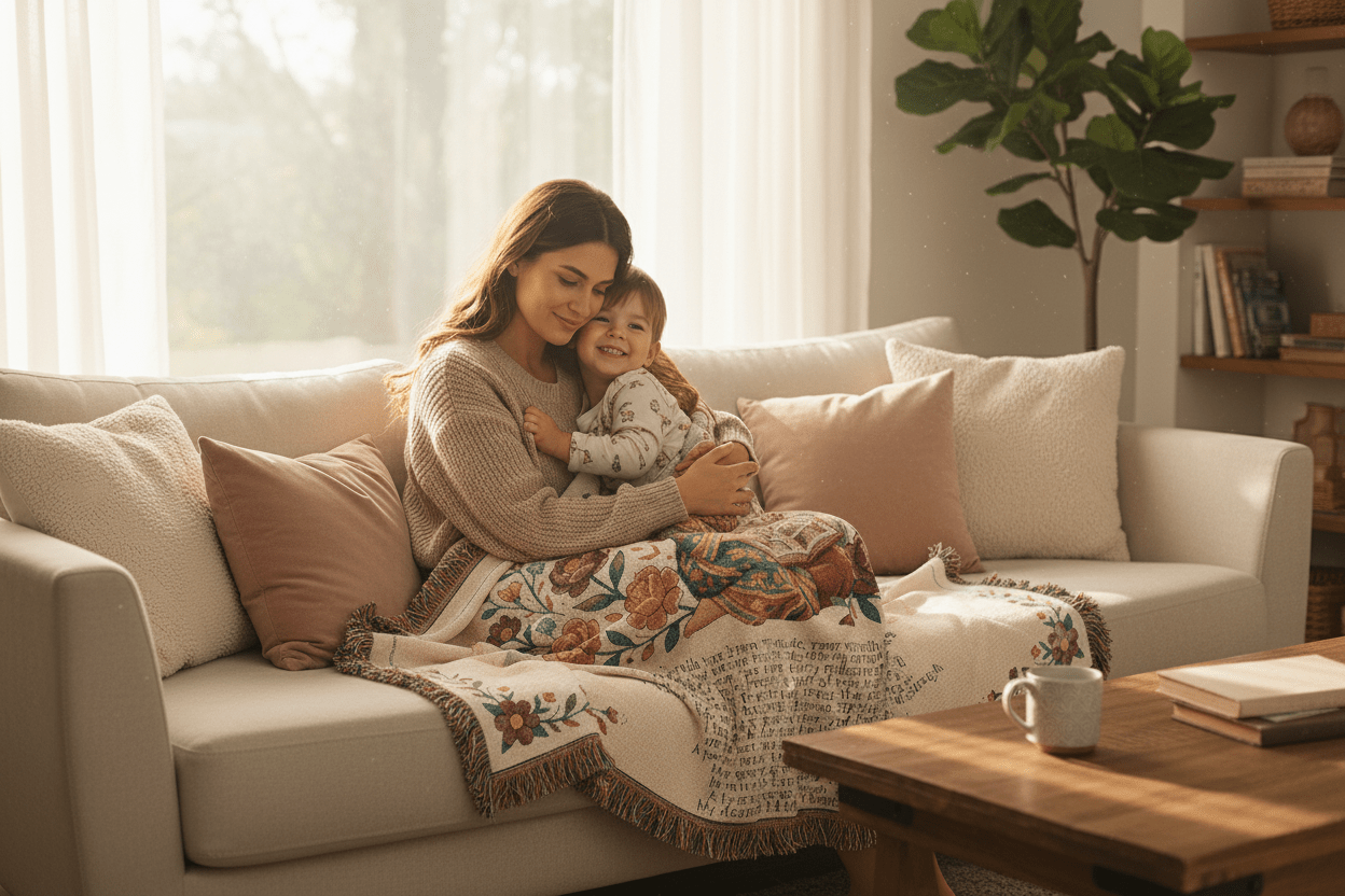 Mothers Appreciation Woven Blanket — "Love in Every Thread"Ember Spirit Apparel