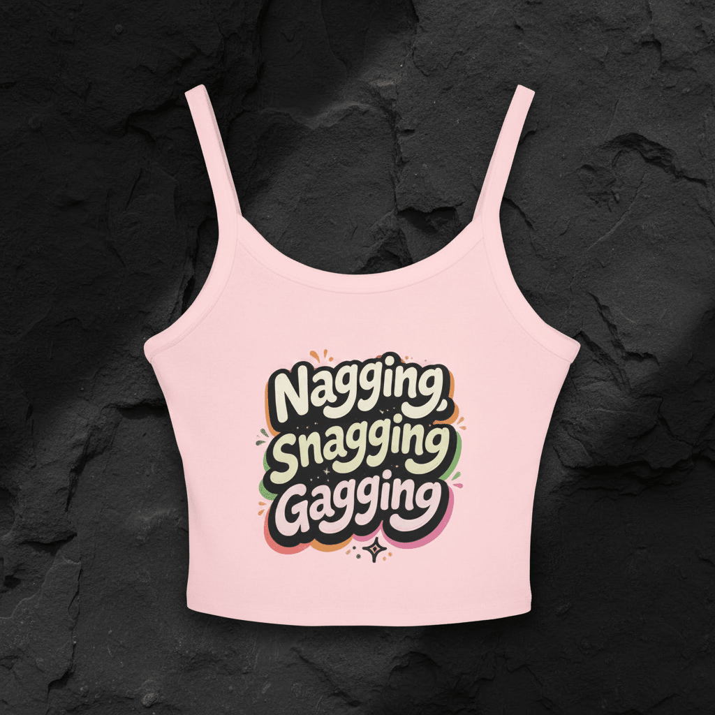 Nagging ,Snagging, Gagging Women's Spaghetti Strap Tank TopEmber Spirit Apparel