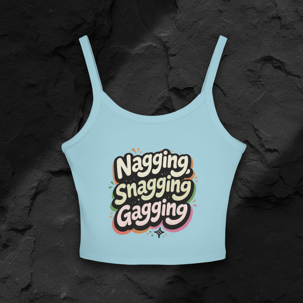 Nagging ,Snagging, Gagging Women's Spaghetti Strap Tank TopEmber Spirit Apparel