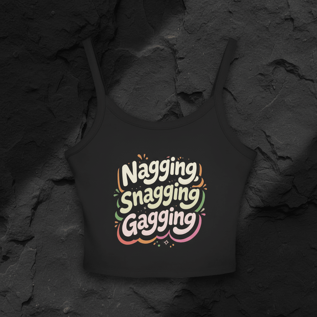 Nagging ,Snagging, Gagging Women's Spaghetti Strap Tank TopEmber Spirit Apparel