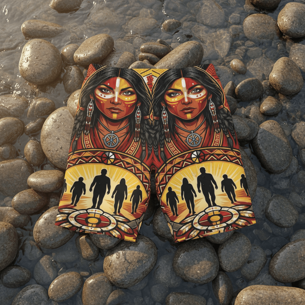 Native Spirit Men's Board Shorts — Redefining the Way Graphic Swim TrunksEmber Spirit Apparel