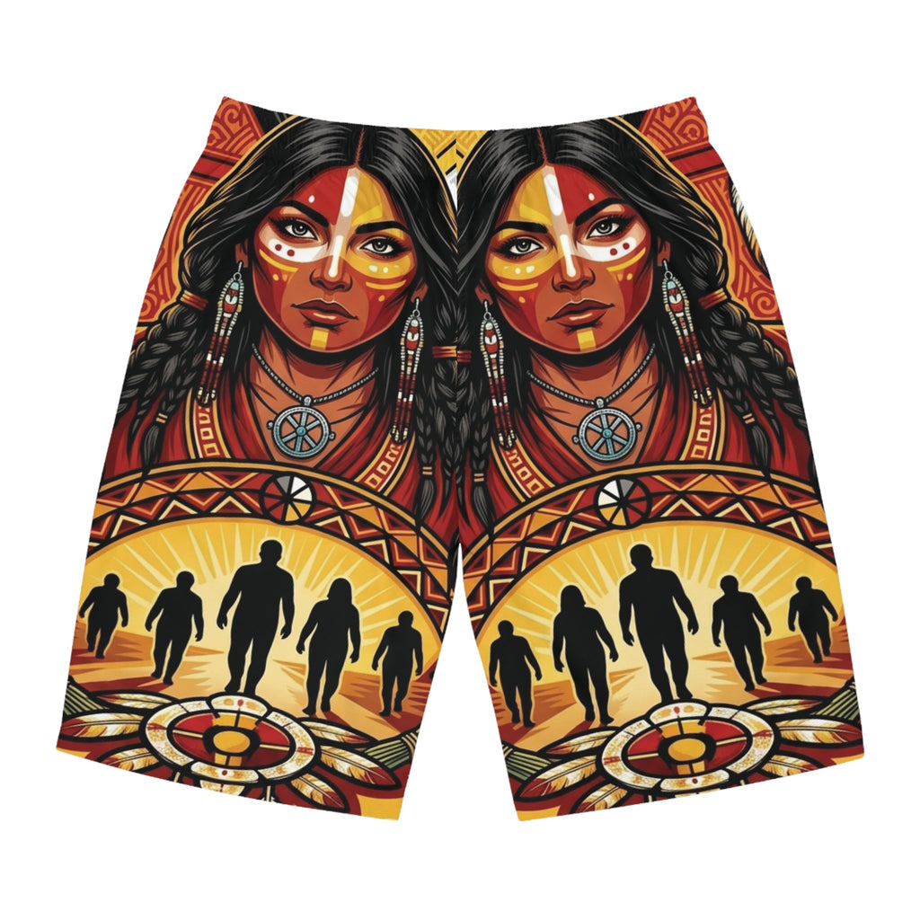 Native Spirit Men's Board Shorts — Redefining the Way Graphic Swim Trunks back