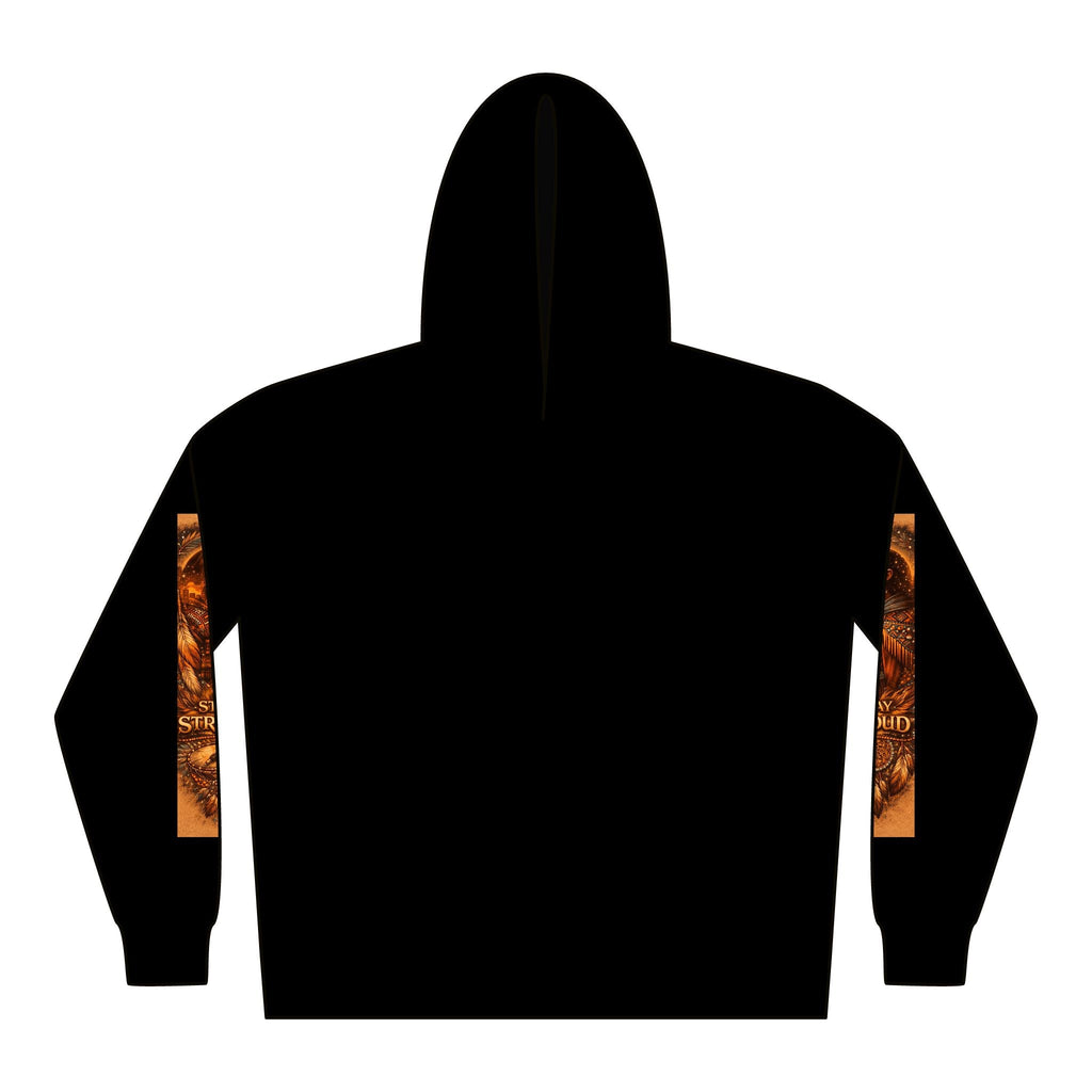 Native Warrior Graphic Hoodie — "We are still here" Native American Art PulloverEmber Spirit Apparel
