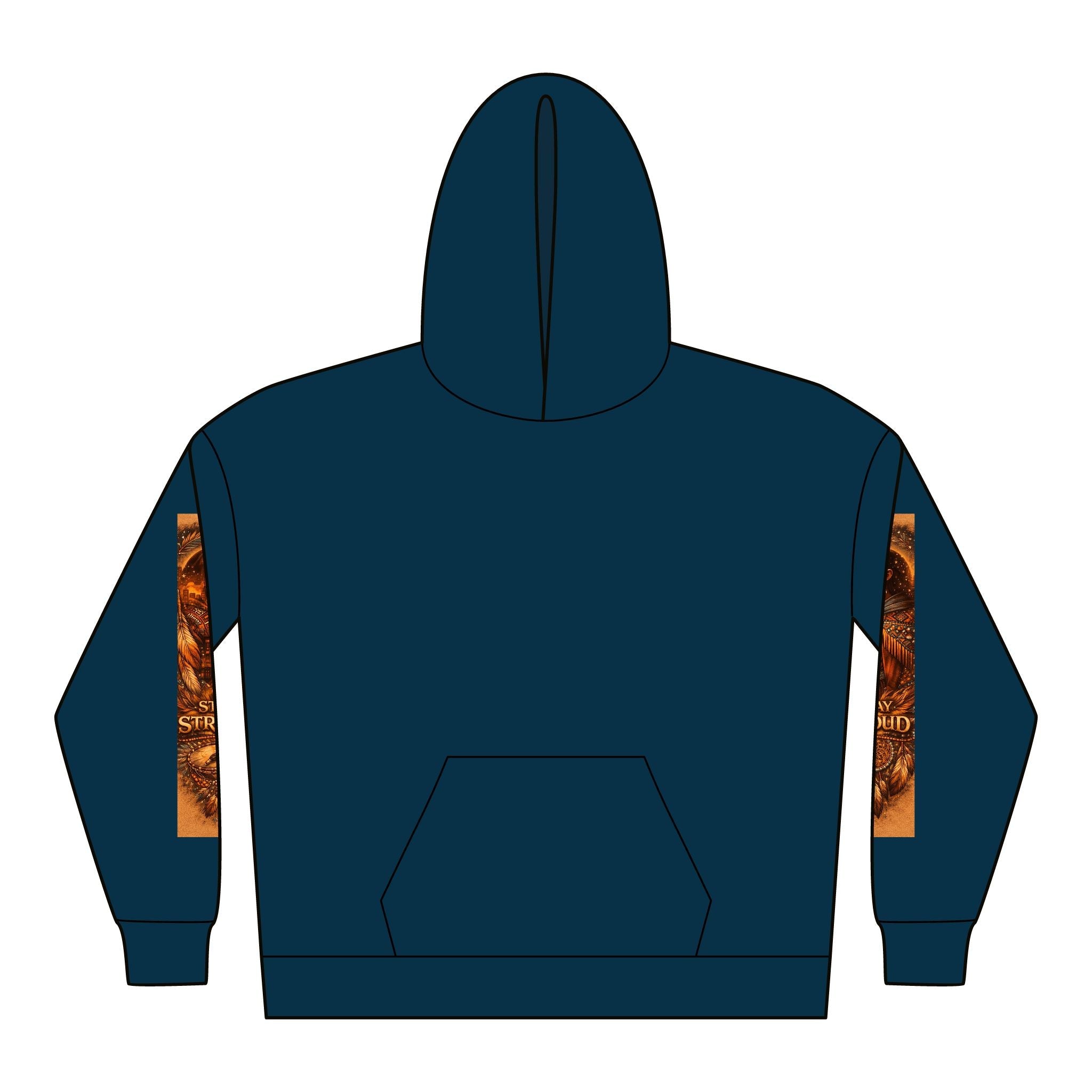 Native Warrior Graphic Hoodie — "We are still here" Native American Art PulloverEmber Spirit Apparel