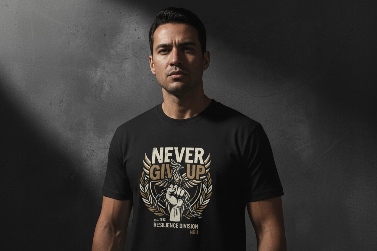 Never Give Up Lifestyle Mockup