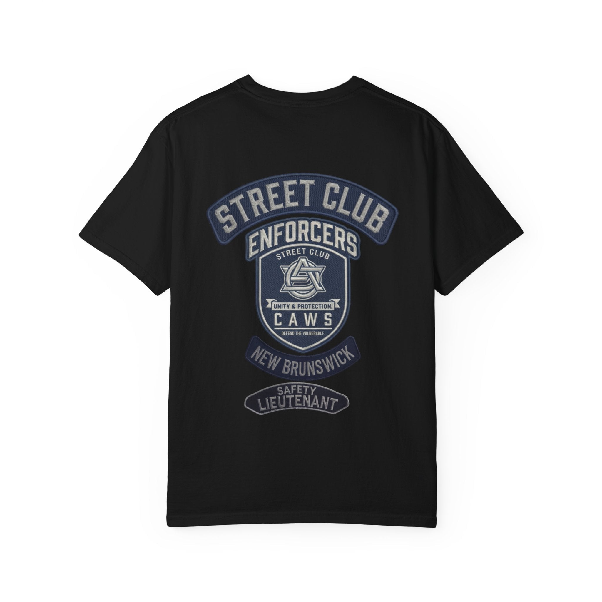 New Brunswick Safety Lieutenant Support - Street Club Enforcers Tee — CAWS (Children Animals Women Seniors)Ember Spirit Apparel