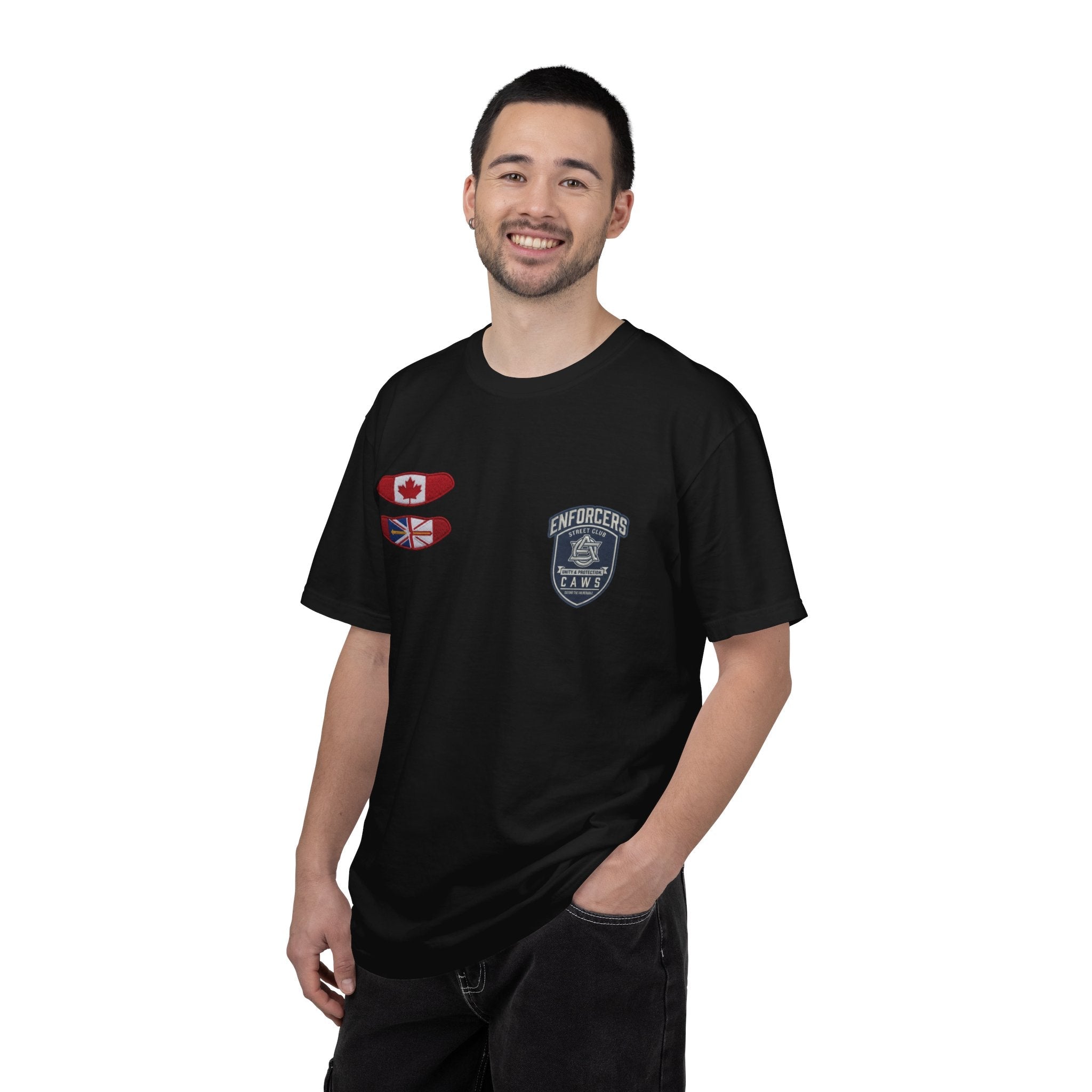 Newfoundland Captain Support - Street Club Enforcers Tee — CAWS (Children Animals Women Seniors)Ember Spirit Apparel