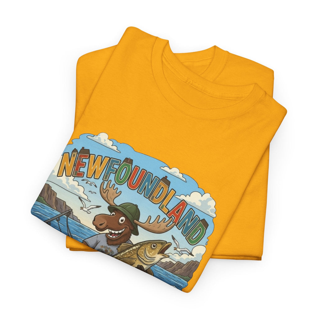 Newfoundland Fishing Moose Tee – Unisex Graphic ShirtEmber Spirit Apparel