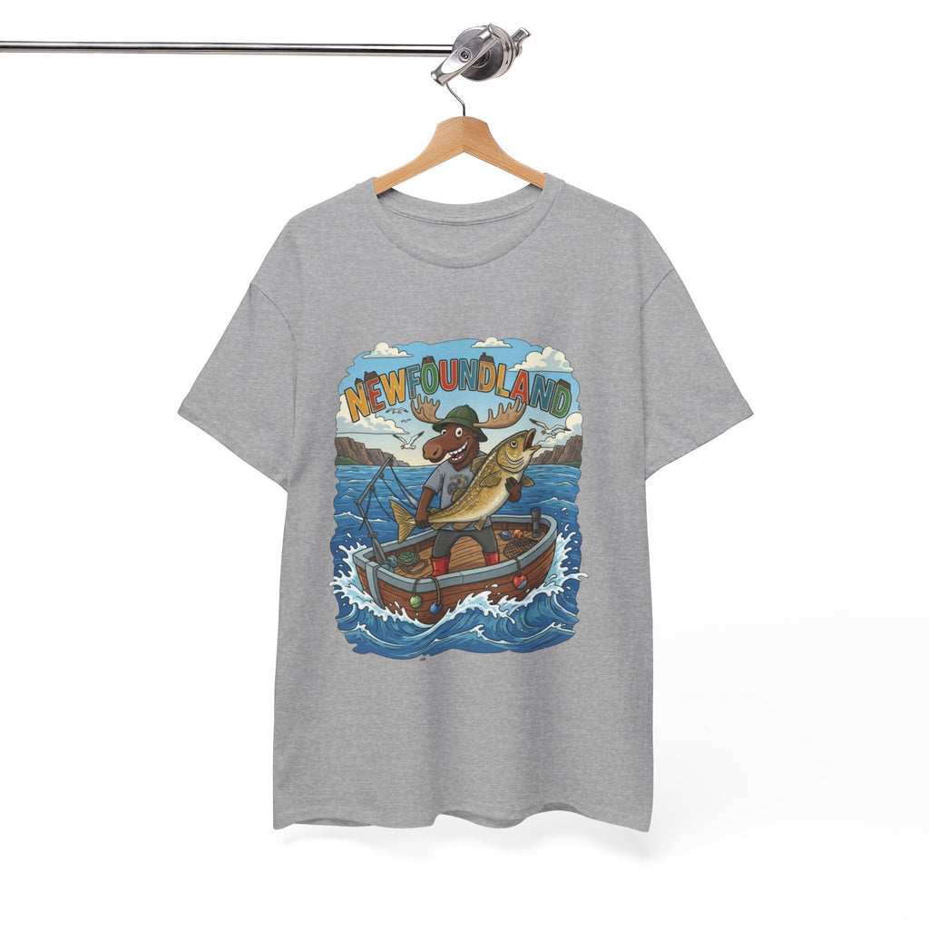 Newfoundland Fishing Moose Tee – Unisex Graphic ShirtEmber Spirit Apparel