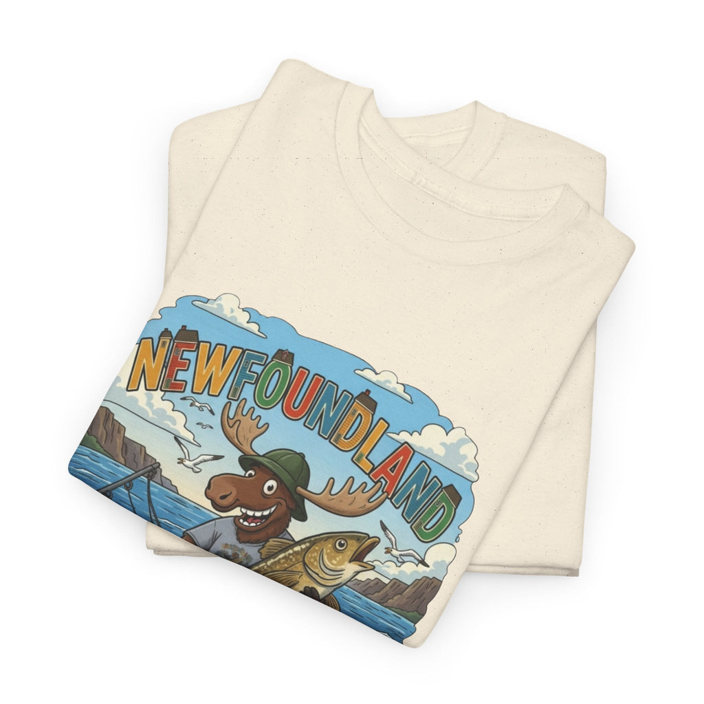 Newfoundland Fishing Moose Tee – Unisex Graphic ShirtEmber Spirit Apparel