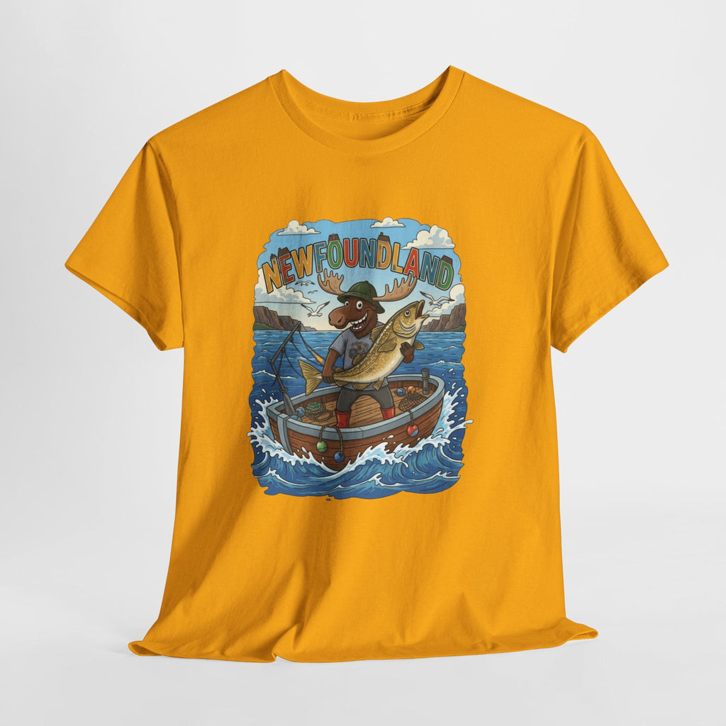 Newfoundland Fishing Moose Tee – Unisex Graphic ShirtEmber Spirit Apparel