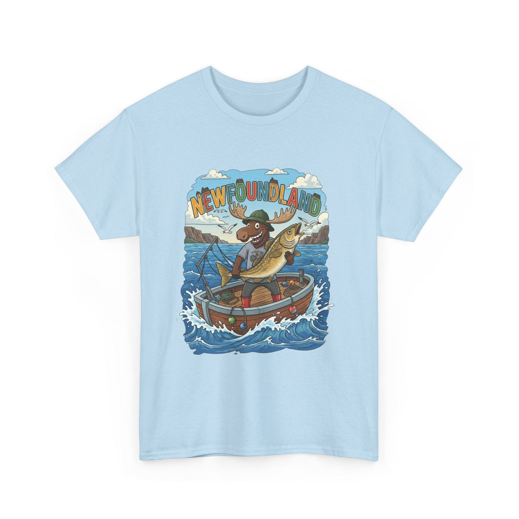 Newfoundland Fishing Moose Tee – Unisex Graphic ShirtEmber Spirit Apparel