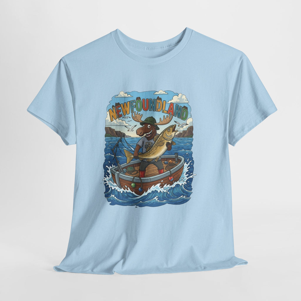 Newfoundland Fishing Moose Tee – Unisex Graphic ShirtEmber Spirit Apparel