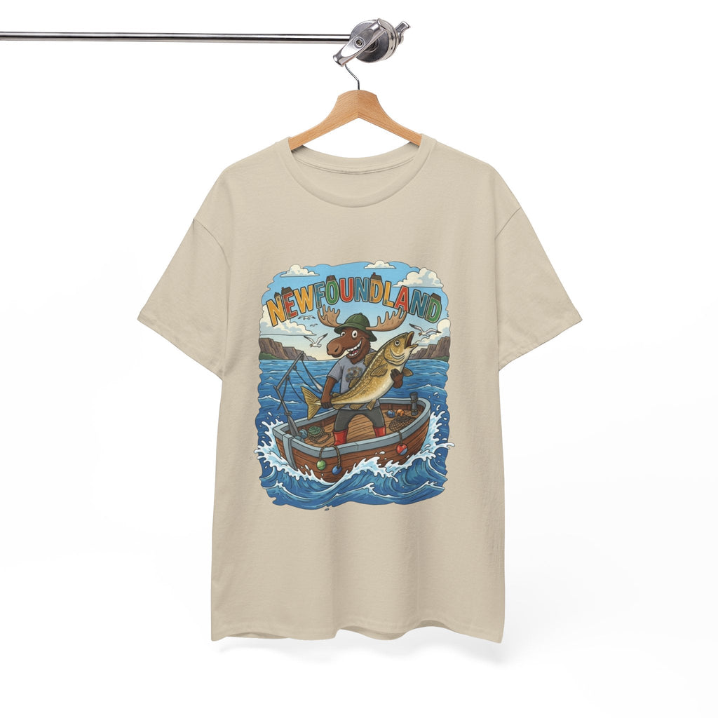 Newfoundland Fishing Moose Tee – Unisex Graphic ShirtEmber Spirit Apparel
