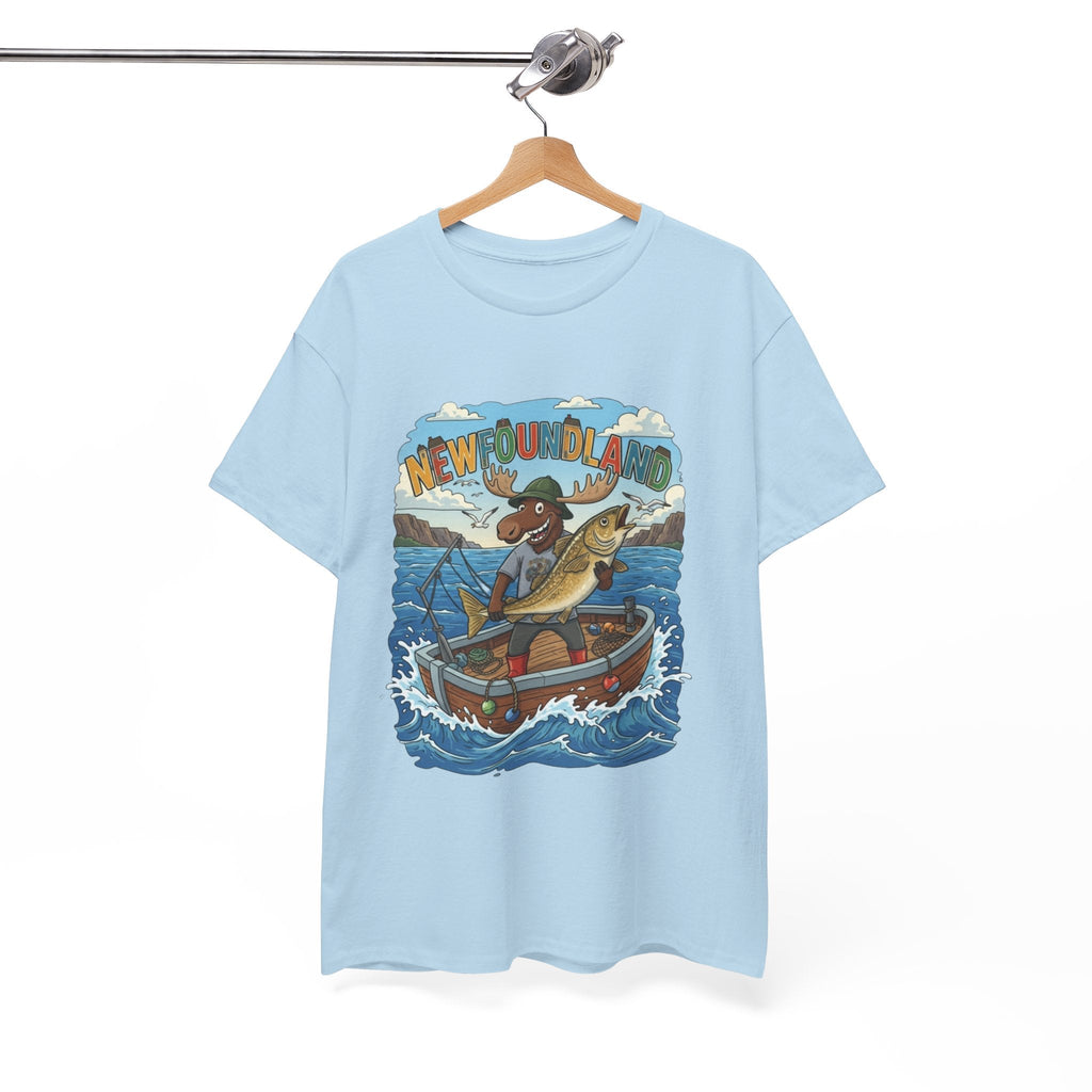 Newfoundland Fishing Moose Tee – Unisex Graphic ShirtEmber Spirit Apparel