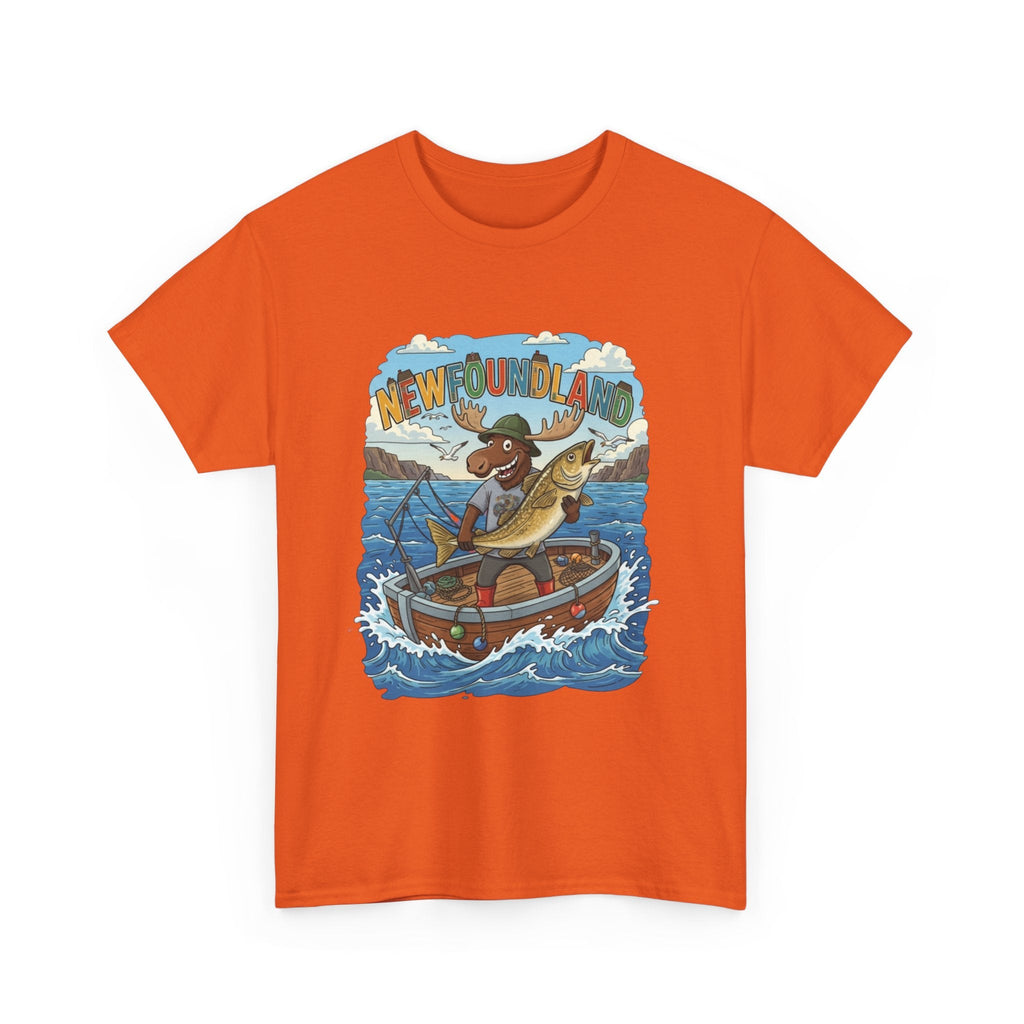 Newfoundland Fishing Moose Tee – Unisex Graphic ShirtEmber Spirit Apparel