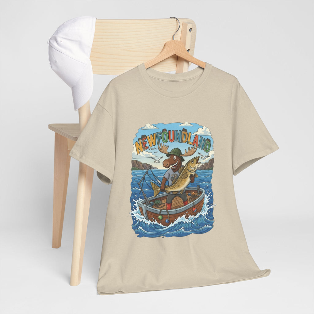 Newfoundland Fishing Moose Tee – Unisex Graphic ShirtEmber Spirit Apparel